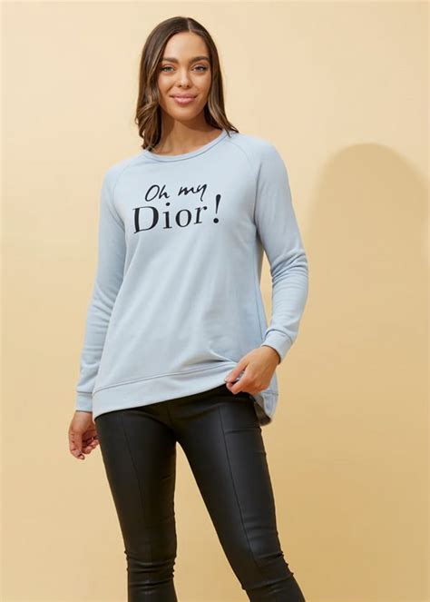 oh my dior shirt|Oh My Dior! Cotton Top Blue – Boho Boulevard.